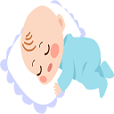 dormir Una infografía de un bebé durmiendo